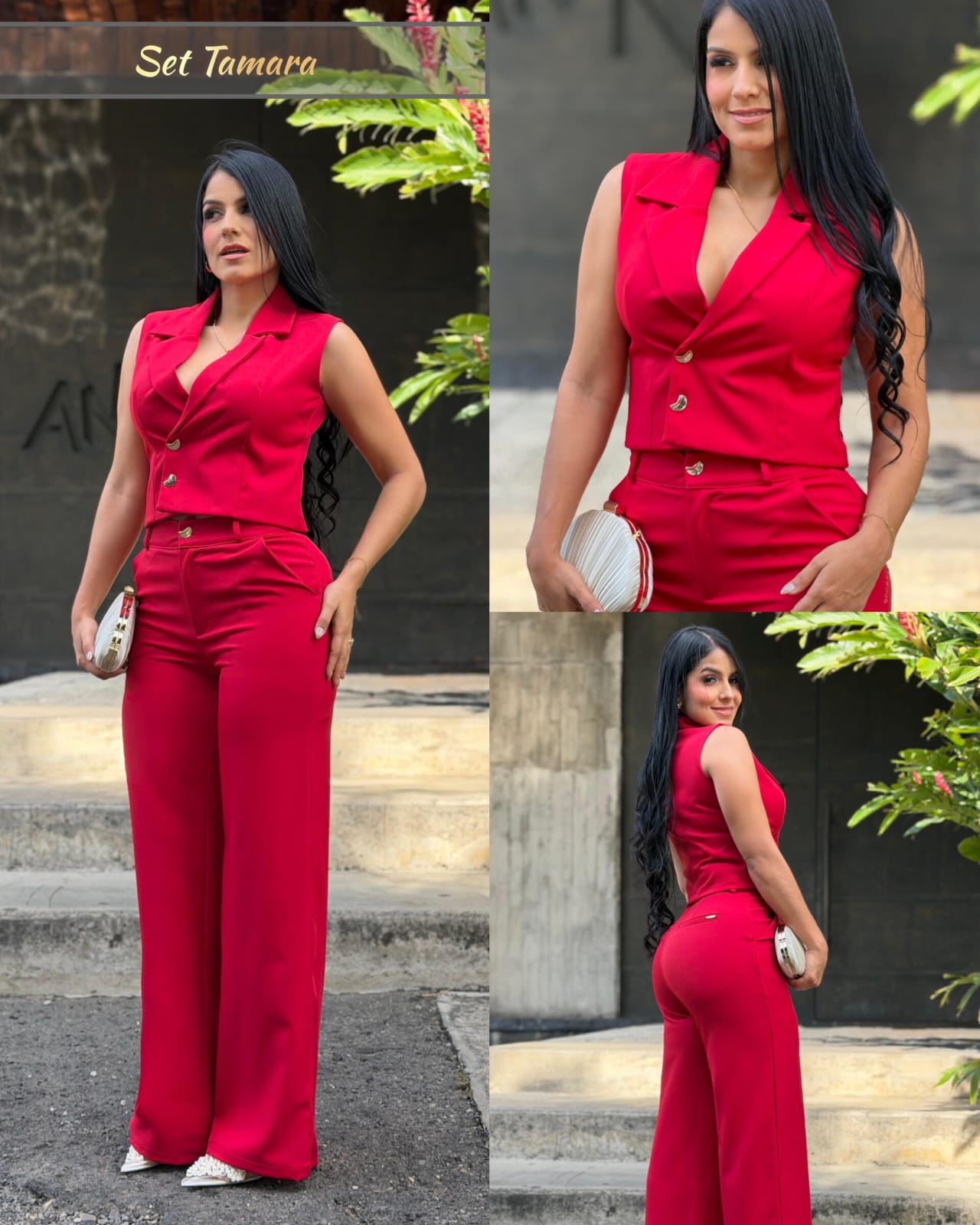 SET TAMARA-VINILO CON TEXTURA TWILL