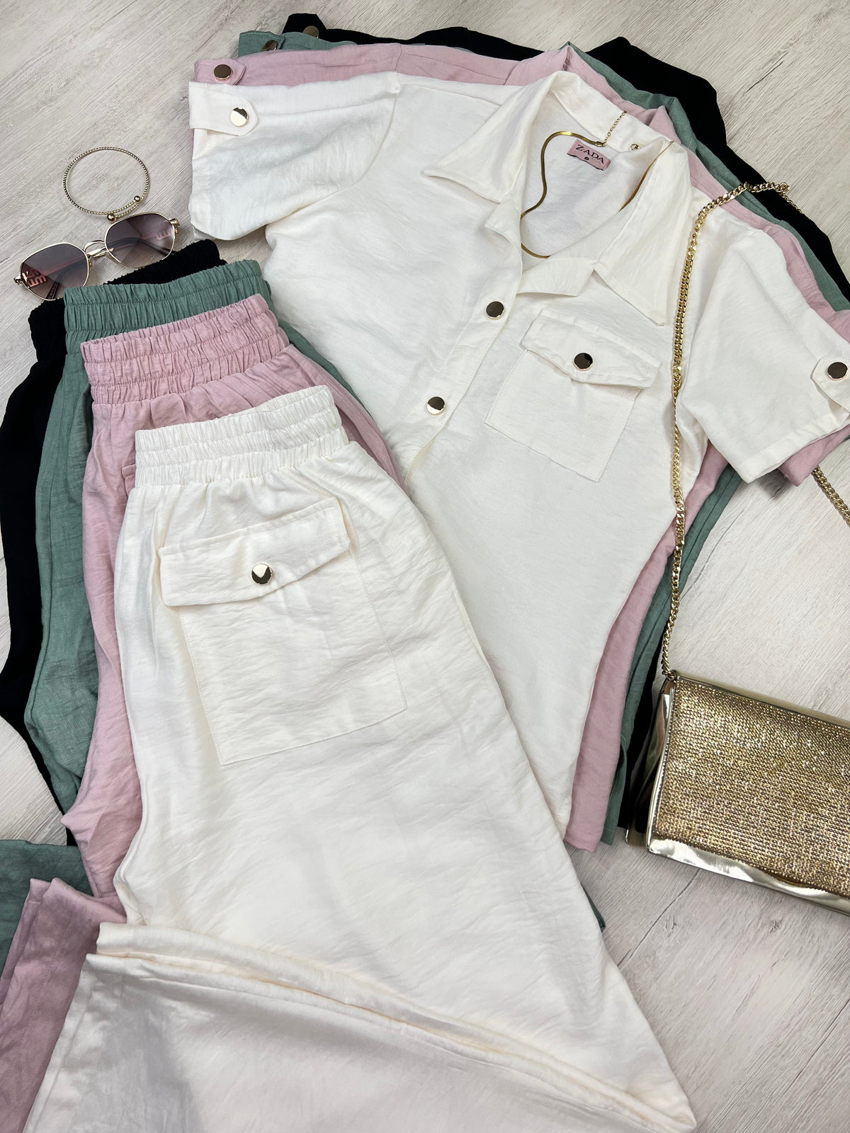 SET ADDA-ELABORADO EN RAYON CON NYLON SATINADA