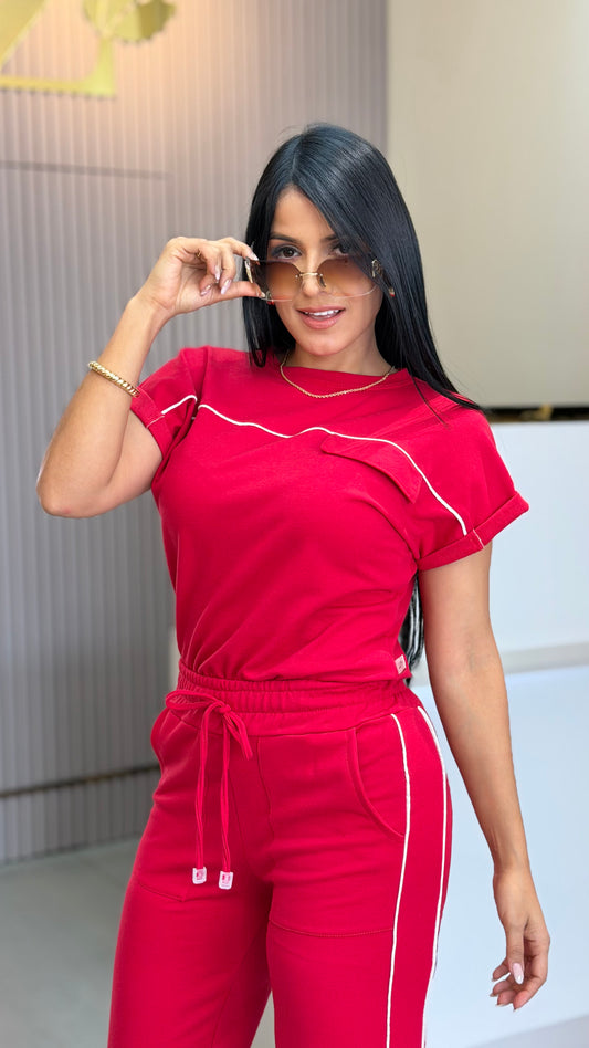SET ASLY-ELABORADO EN BURDA (ROJO)