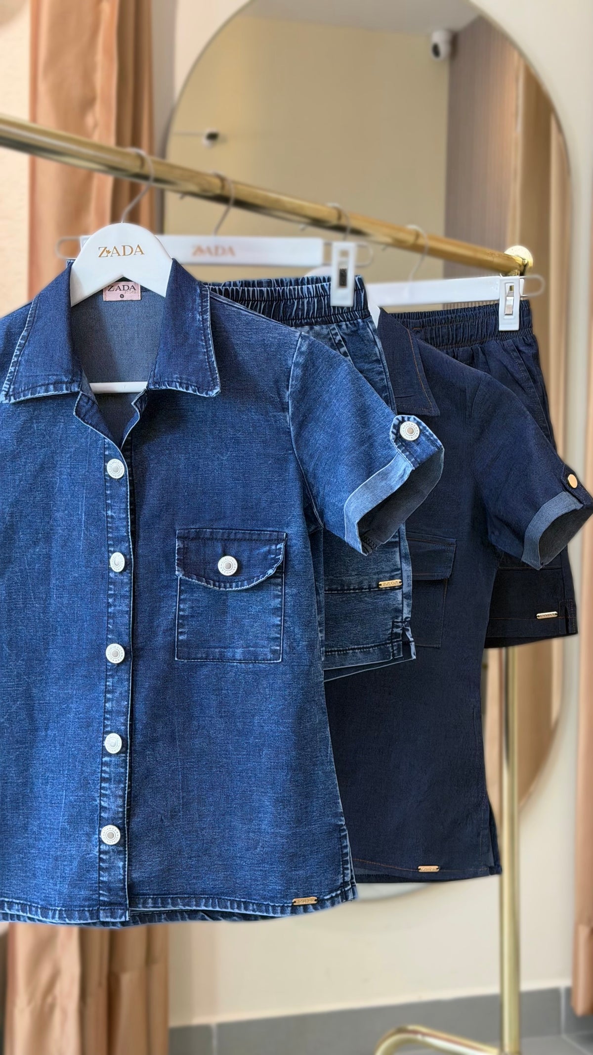 SET BELINDA-ELABORADO EN CHAMBRAY (TODOS)