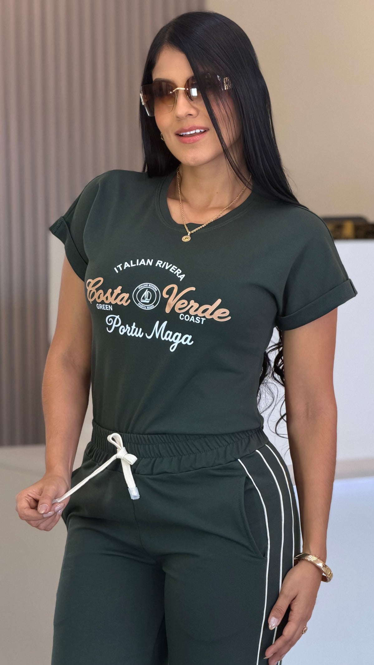 SET PAULETTE-ELABORADO EN BURDA LICRADA (VERDE)