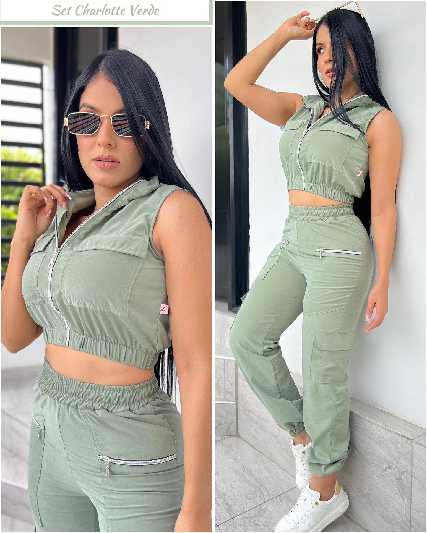 SET CHARLOTTE-ELABORADO POLIESTER EFECTO HINDU