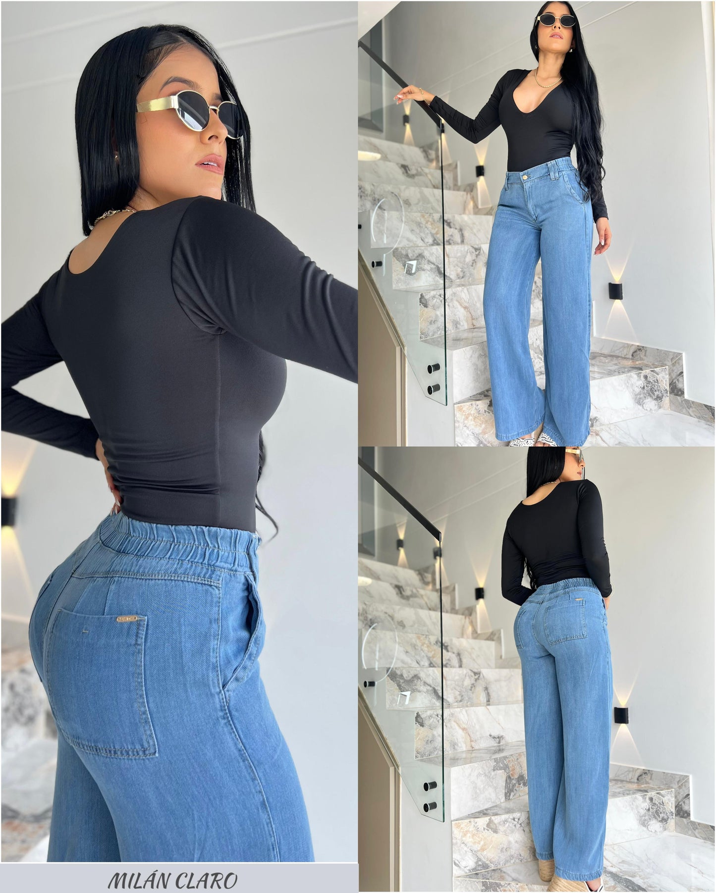 PALAZZO MILAN-ELABORADO DENIM PREMIUM