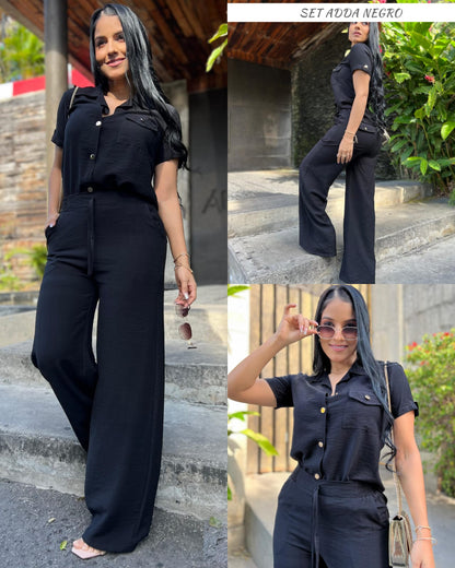 SET ADDA-ELABORADO EN RAYON CON NYLON SATINADA